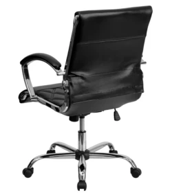 Mid-Back Designer Black Leather Executive Swivel Chair With Chrome Base And Arms - By Flash Furniture - Madison Seating 11 Mid-Back Designer Black Leather Executive Swivel Chair With Chrome Base And Arms - By Flash Furniture - Madison Seating -Executive Chairs Sales Mid Back Designer Black Leather Executive Swivel Chair with Chrome Base and Arms by Flash Furniture 2