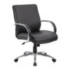 Mid Back Executive Chair With Aluminum Arms And Chair Base - With Knee Tilt By Boss Office Products - Madison Seating 2 Mid Back Executive Chair With Aluminum Arms And Chair Base - With Knee Tilt By Boss Office Products - Madison Seating -Executive Chairs Sales Mid Back Executive Chair with Aluminum Arms and Chair Base With Knee Tilt by Boss Office Products