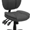 Mid-Back Gray Fabric Multifunction Ergonomic Swivel Task Chair - By Flash Furniture - Madison Seating -Executive Chairs Sales Mid Back Gray Fabric Multifunction Ergonomic Swivel Task Chair by Flash Furniture