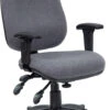 Mid-Back Gray Fabric Multifunction Executive Swivel Chair With Adjustable Arms - By Flash Furniture - Madison Seating -Executive Chairs Sales Mid Back Gray Fabric Multifunction Executive Swivel Chair with Adjustable Arms by Flash Furniture