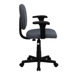 Executive Chairs Sales -Executive Chairs Sales Mid Back Gray Fabric Swivel Task Chair with Adjustable Arms by Flash Furniture 1