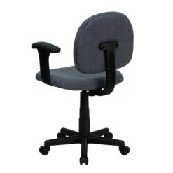 Mid-Back Gray Fabric Swivel Task Chair With Adjustable Arms - By Flash Furniture - Madison Seating -Executive Chairs Sales Mid Back Gray Fabric Swivel Task Chair with Adjustable Arms by Flash Furniture 3
