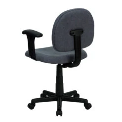 Mid-Back Gray Fabric Swivel Task Chair With Adjustable Arms - By Flash Furniture - Madison Seating -Executive Chairs Sales Mid Back Gray Fabric Swivel Task Chair with Adjustable Arms by Flash Furniture 4