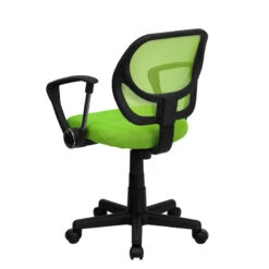 Mid-Back Green Mesh Swivel Task Chair With Arms - By Flash Furniture - Madison Seating -Executive Chairs Sales Mid Back Green Mesh Swivel Task Chair with Arms by Flash Furniture 3