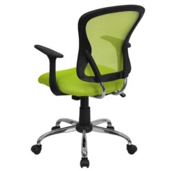 Mid-Back Green Mesh Swivel Task Chair With Chrome Base And Arms - By Flash Furniture - Madison Seating 8 Mid-Back Green Mesh Swivel Task Chair With Chrome Base And Arms - By Flash Furniture - Madison Seating -Executive Chairs Sales Mid Back Green Mesh Swivel Task Chair with Chrome Base and Arms by Flash Furniture 2