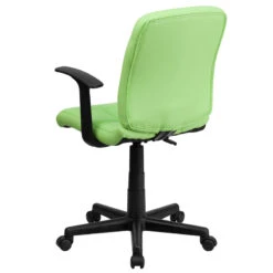 Mid-Back Green Quilted Vinyl Swivel Task Chair With Arms - By Flash Furniture - Madison Seating -Executive Chairs Sales Mid Back Green Quilted Vinyl Swivel Task Chair with Arms by Flash Furniture 2
