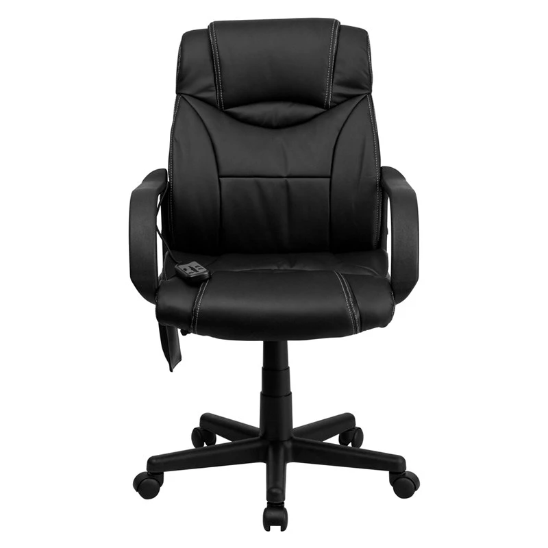 Mid-Back Massaging Black Leather Executive Swivel Chair With Arms - By Flash Furniture - Madison Seating 9 Mid-Back Massaging Black Leather Executive Swivel Chair With Arms - By Flash Furniture - Madison Seating - Image 7