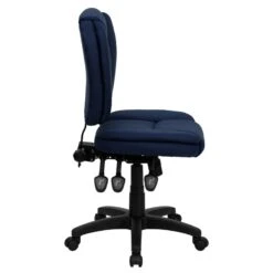 Mid-Back Navy Blue Fabric Multifunction Ergonomic Swivel Task Chair - By Flash Furniture - Madison Seating -Executive Chairs Sales Mid Back Navy Blue Fabric Multifunction Ergonomic Swivel Task Chair by Flash Furniture 1
