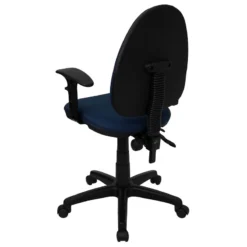 Mid-Back Navy Blue Fabric Multifunction Swivel Task Chair With Adjustable Lumbar Support And Adjustable Arms - By Flash Furniture - Madison Seating -Executive Chairs Sales Mid Back Navy Blue Fabric Multifunction Swivel Task Chair with Adjustable Lumbar Support and Adjustable Arms by Flash Furniture 3