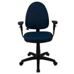 Mid-Back Navy Blue Fabric Multifunction Swivel Task Chair With Adjustable Lumbar Support And Adjustable Arms - By Flash Furniture - Madison Seating -Executive Chairs Sales Mid Back Navy Blue Fabric Multifunction Swivel Task Chair with Adjustable Lumbar Support and Adjustable Arms by Flash Furniture 5