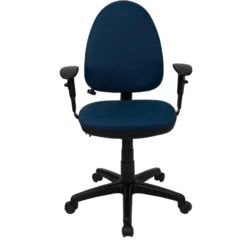 Mid-Back Navy Blue Fabric Multifunction Swivel Task Chair With Adjustable Lumbar Support And Adjustable Arms - By Flash Furniture - Madison Seating -Executive Chairs Sales Mid Back Navy Blue Fabric Multifunction Swivel Task Chair with Adjustable Lumbar Support and Adjustable Arms by Flash Furniture 6