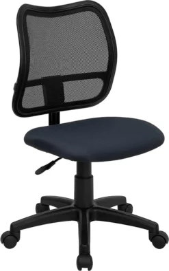 Mid-Back Navy Blue Mesh Swivel Task Chair - By Flash Furniture - Madison Seating