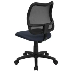 Mid-Back Navy Blue Mesh Swivel Task Chair - By Flash Furniture - Madison Seating -Executive Chairs Sales Mid Back Navy Blue Mesh Swivel Task Chair by Flash Furniture 3