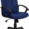 Mid-Back Navy Fabric Executive Swivel Chair With Nylon Arms - By Flash Furniture - Madison Seating -Executive Chairs Sales Mid Back Navy Fabric Executive Swivel Chair with Nylon Arms by Flash Furniture