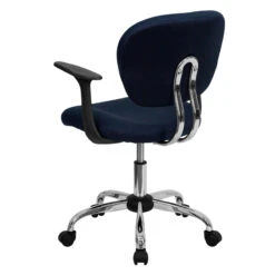 Mid-Back Navy Mesh Swivel Task Chair With Chrome Base And Arms - By Flash Furniture - Madison Seating 8 Mid-Back Navy Mesh Swivel Task Chair With Chrome Base And Arms - By Flash Furniture - Madison Seating -Executive Chairs Sales Mid Back Navy Mesh Swivel Task Chair with Chrome Base and Arms by Flash Furniture 2