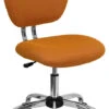 Mid-Back Orange Mesh Swivel Task Chair With Chrome Base - By Flash Furniture - Madison Seating
