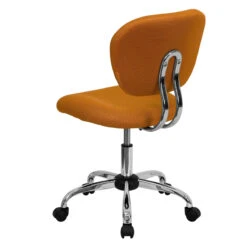 Mid-Back Orange Mesh Swivel Task Chair With Chrome Base - By Flash Furniture - Madison Seating -Executive Chairs Sales Mid Back Orange Mesh Swivel Task Chair with Chrome Base by Flash Furniture 2