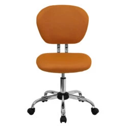 Mid-Back Orange Mesh Swivel Task Chair With Chrome Base - By Flash Furniture - Madison Seating -Executive Chairs Sales Mid Back Orange Mesh Swivel Task Chair with Chrome Base by Flash Furniture 3