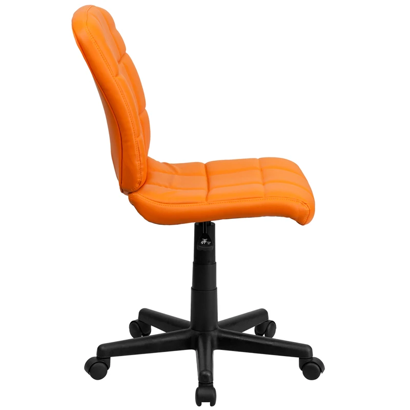 Mid-Back Orange Quilted Vinyl Swivel Task Chair - By Flash Furniture - Madison Seating 4 Mid-Back Orange Quilted Vinyl Swivel Task Chair - By Flash Furniture - Madison Seating - Image 2
