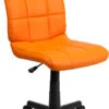 Mid-Back Orange Quilted Vinyl Swivel Task Chair - By Flash Furniture - Madison Seating -Executive Chairs Sales Mid Back Orange Quilted Vinyl Swivel Task Chair by Flash Furniture
