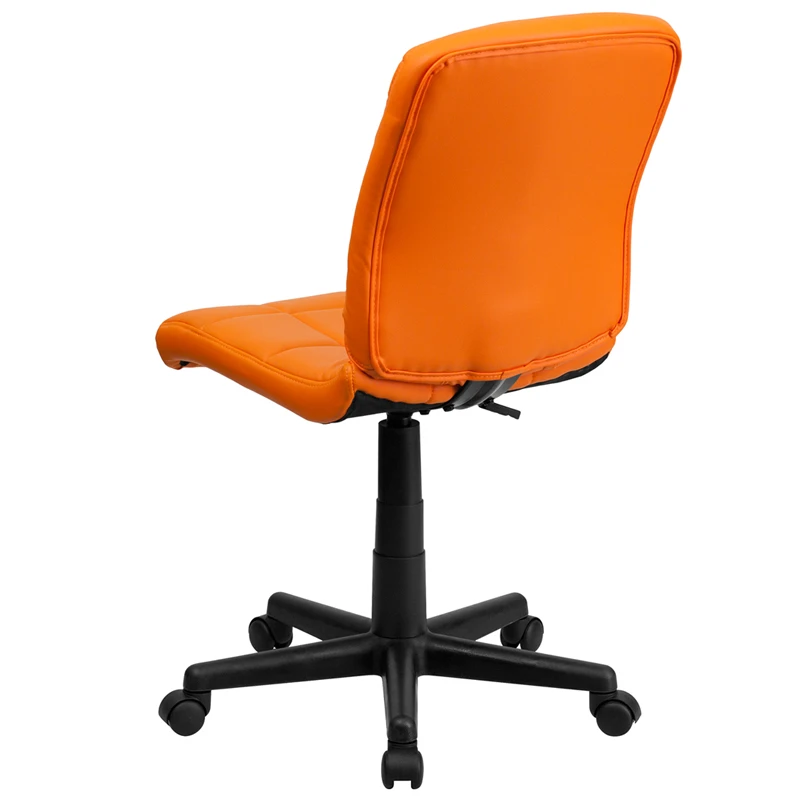 Mid-Back Orange Quilted Vinyl Swivel Task Chair - By Flash Furniture - Madison Seating 5 Mid-Back Orange Quilted Vinyl Swivel Task Chair - By Flash Furniture - Madison Seating - Image 3