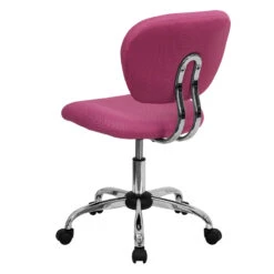 Mid-Back Pink Mesh Swivel Task Chair With Chrome Base - By Flash Furniture - Madison Seating -Executive Chairs Sales Mid Back Pink Mesh Swivel Task Chair with Chrome Base by Flash Furniture 2