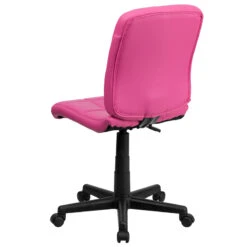 Mid-Back Pink Quilted Vinyl Swivel Task Chair - By Flash Furniture - Madison Seating -Executive Chairs Sales Mid Back Pink Quilted Vinyl Swivel Task Chair by Flash Furniture 2