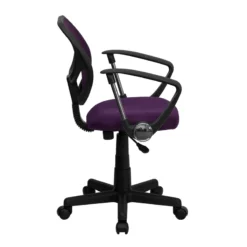 Mid-Back Purple Mesh Swivel Task Chair With Arms - By Flash Furniture - Madison Seating -Executive Chairs Sales Mid Back Purple Mesh Swivel Task Chair with Arms by Flash Furniture 2