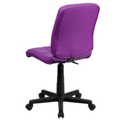 Mid-Back Purple Quilted Vinyl Swivel Task Chair - By Flash Furniture - Madison Seating -Executive Chairs Sales Mid Back Purple Quilted Vinyl Swivel Task Chair by Flash Furniture 2