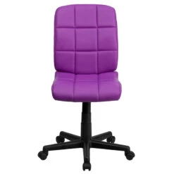 Mid-Back Purple Quilted Vinyl Swivel Task Chair - By Flash Furniture - Madison Seating -Executive Chairs Sales Mid Back Purple Quilted Vinyl Swivel Task Chair by Flash Furniture 3