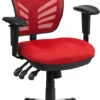 Mid-Back Red Mesh Multifunction Executive Swivel Chair With Adjustable Arms - By Flash Furniture - Madison Seating 1 Mid-Back Red Mesh Multifunction Executive Swivel Chair With Adjustable Arms - By Flash Furniture - Madison Seating -Executive Chairs Sales Mid Back Red Mesh Multifunction Executive Swivel Chair with Adjustable Arms by Flash Furniture