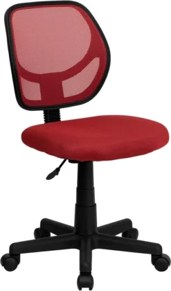 Mid-Back Red Mesh Swivel Task Chair - By Flash Furniture - Madison Seating