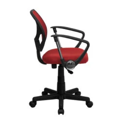 Mid-Back Red Mesh Swivel Task Chair With Arms - By Flash Furniture - Madison Seating 11 Mid-Back Red Mesh Swivel Task Chair With Arms - By Flash Furniture - Madison Seating -Executive Chairs Sales Mid Back Red Mesh Swivel Task Chair with Arms by Flash Furniture 2