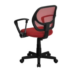 Mid-Back Red Mesh Swivel Task Chair With Arms - By Flash Furniture - Madison Seating 13 Mid-Back Red Mesh Swivel Task Chair With Arms - By Flash Furniture - Madison Seating -Executive Chairs Sales Mid Back Red Mesh Swivel Task Chair with Arms by Flash Furniture 4