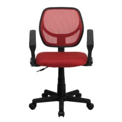 Mid-Back Red Mesh Swivel Task Chair With Arms - By Flash Furniture - Madison Seating 14 Mid-Back Red Mesh Swivel Task Chair With Arms - By Flash Furniture - Madison Seating -Executive Chairs Sales Mid Back Red Mesh Swivel Task Chair with Arms by Flash Furniture 5