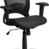 Mid-Back Transparent Black Mesh Executive Swivel Chair With Adjustable Arms - By Flash Furniture - Madison Seating -Executive Chairs Sales Mid Back Transparent Black Mesh Executive Swivel Chair with Adjustable Arms by Flash Furniture