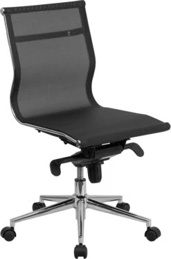 Mid-Back Transparent Black Mesh Executive Swivel Chair With Synchro-Tilt Mechanism - By Flash Furniture - Madison Seating
