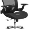 Mid-Back Transparent Black Mesh Executive Swivel Chair With Synchro-Tilt And Height Adjustable Flip-Up Arms - By Flash Furniture - Madison Seating 2 Mid-Back Transparent Black Mesh Executive Swivel Chair With Synchro-Tilt And Height Adjustable Flip-Up Arms - By Flash Furniture - Madison Seating -Executive Chairs Sales Mid Back Transparent Black Mesh Executive Swivel Chair with Synchro Tilt and Height Adjustable Flip Up Arms by Flash Furniture