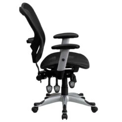 Mid-Back Transparent Black Mesh Multifunction Executive Swivel Chair With Adjustable Arms - By Flash Furniture - Madison Seating -Executive Chairs Sales Mid Back Transparent Black Mesh Multifunction Executive Swivel Chair with Adjustable Arms by Flash Furniture 1