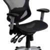 Mid-Back Transparent Black Mesh Multifunction Executive Swivel Chair With Adjustable Arms - By Flash Furniture - Madison Seating 2 Mid-Back Transparent Black Mesh Multifunction Executive Swivel Chair With Adjustable Arms - By Flash Furniture - Madison Seating -Executive Chairs Sales Mid Back Transparent Black Mesh Multifunction Executive Swivel Chair with Adjustable Arms by Flash Furniture