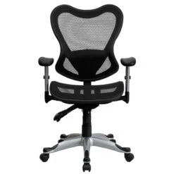 Mid-Back Transparent Black Mesh Multifunction Executive Swivel Chair With Adjustable Arms - By Flash Furniture - Madison Seating -Executive Chairs Sales Mid Back Transparent Black Mesh Multifunction Executive Swivel Chair with Adjustable Arms by Flash Furniture 3