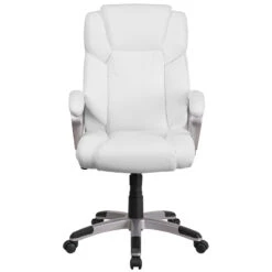 Mid-Back White Leather Executive Swivel Chair With Padded Arms - By Flash Furniture - Madison Seating 13 Mid-Back White Leather Executive Swivel Chair With Padded Arms - By Flash Furniture - Madison Seating -Executive Chairs Sales Mid Back White Leather Executive Swivel Chair with Padded Arms by Flash Furniture 5