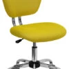 Mid-Back Yellow Mesh Swivel Task Chair With Chrome Base - By Flash Furniture - Madison Seating