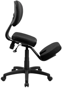 Mobile Ergonomic Kneeling Posture Task Chair With Back In Black Fabric - By Flash Furniture - Madison Seating -Executive Chairs Sales Mobile Ergonomic Kneeling Posture Task Chair with Back in Black Fabric by Flash Furniture 1