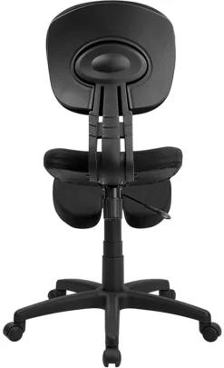 Mobile Ergonomic Kneeling Posture Task Chair With Back In Black Fabric - By Flash Furniture - Madison Seating -Executive Chairs Sales Mobile Ergonomic Kneeling Posture Task Chair with Back in Black Fabric by Flash Furniture 2