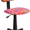 Multi-Colored Swirl Printed Pink Swivel Task Chair - By Flash Furniture - Madison Seating -Executive Chairs Sales Multi Colored Swirl Printed Pink Swivel Task Chair by Flash Furniture