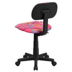 Multi-Colored Swirl Printed Pink Swivel Task Chair - By Flash Furniture - Madison Seating -Executive Chairs Sales Multi Colored Swirl Printed Pink Swivel Task Chair by Flash Furniture 2
