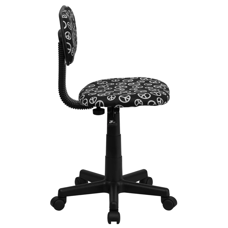 Peace Sign Printed Swivel Task Chair - By Flash Furniture - Madison Seating 4 Peace Sign Printed Swivel Task Chair - By Flash Furniture - Madison Seating - Image 2