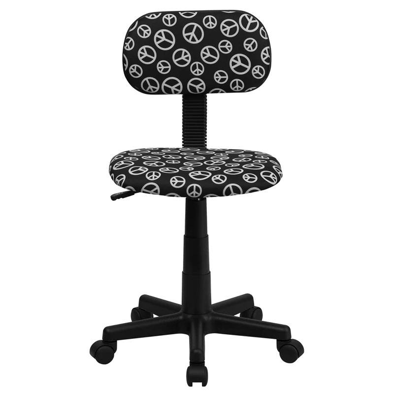 Peace Sign Printed Swivel Task Chair - By Flash Furniture - Madison Seating 6 Peace Sign Printed Swivel Task Chair - By Flash Furniture - Madison Seating - Image 4