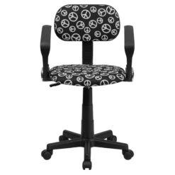 Peace Sign Printed Swivel Task Chair With Arms - By Flash Furniture - Madison Seating 9 Peace Sign Printed Swivel Task Chair With Arms - By Flash Furniture - Madison Seating -Executive Chairs Sales Peace Sign Printed Swivel Task Chair with Arms by Flash Furniture 3